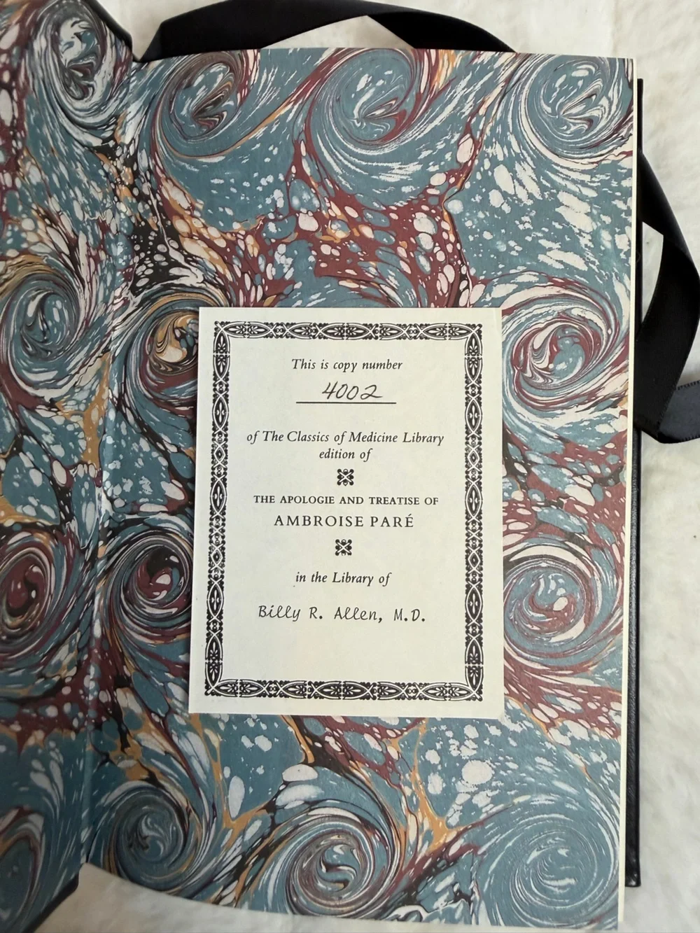 Classics of Medicine Library Ambroise Paré Leather Bound Collector Book
